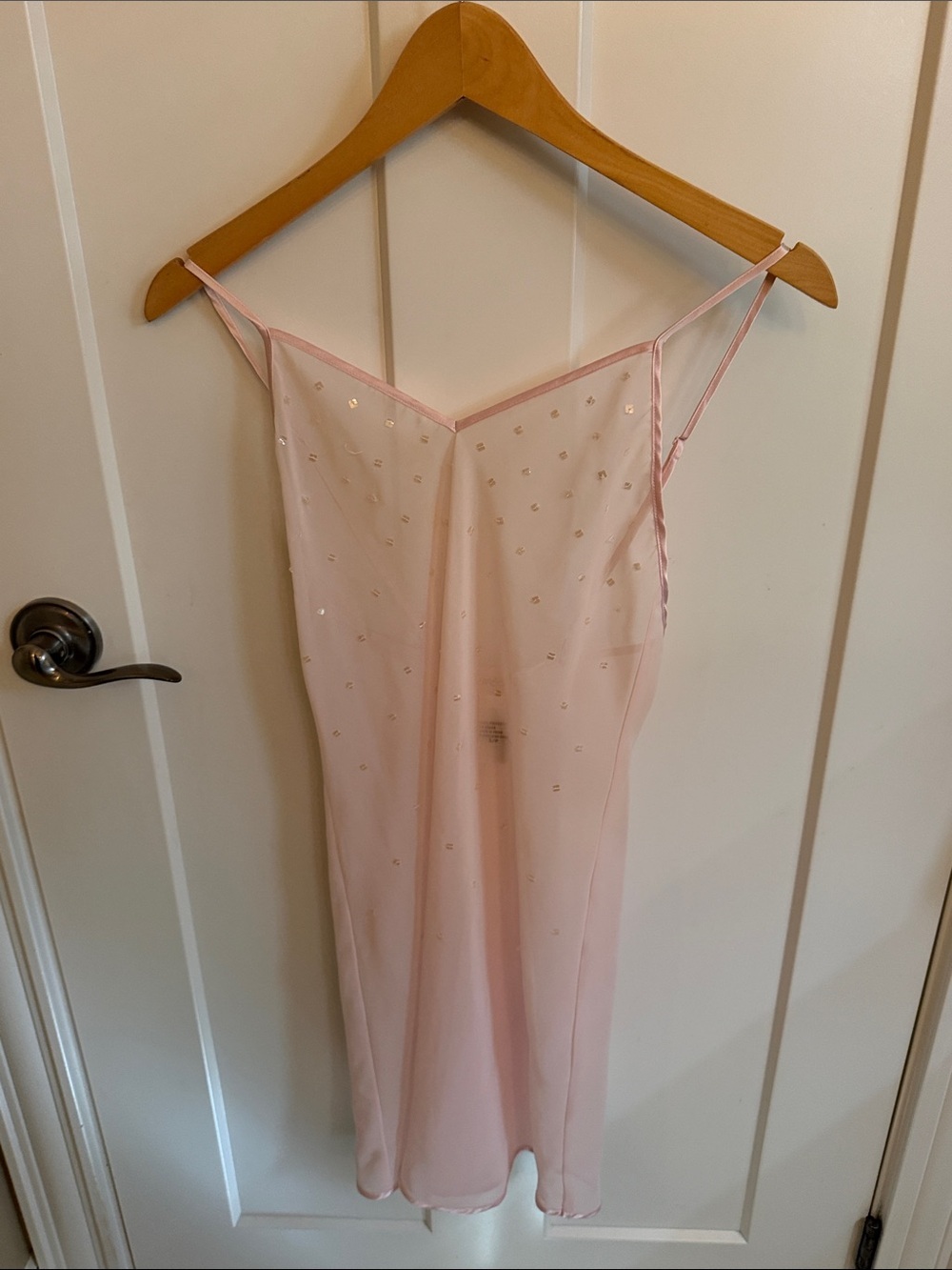 Delicate Pink Embellished Slip Nightgown